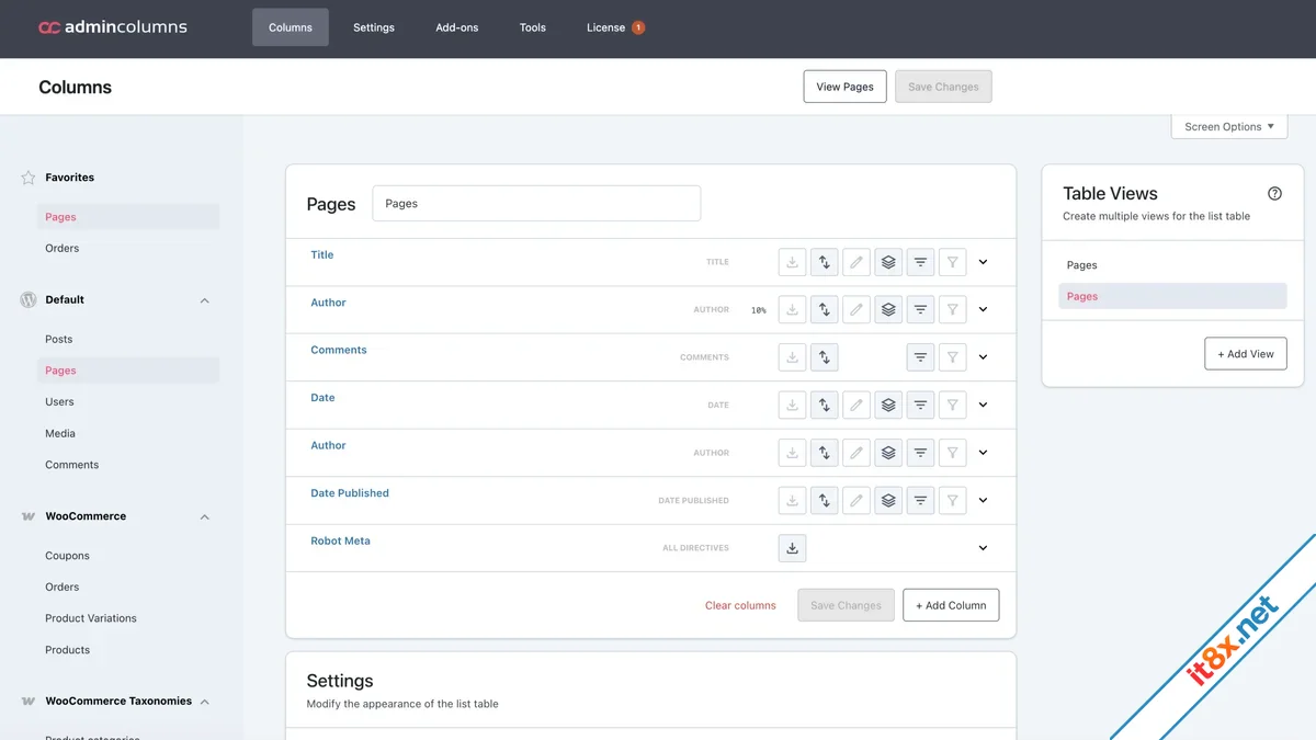 Admin Columns Pro