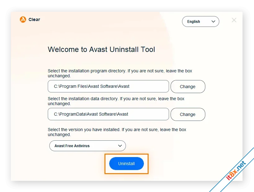 Avast Clear: Gỡ cài đặt Avast Antivirus