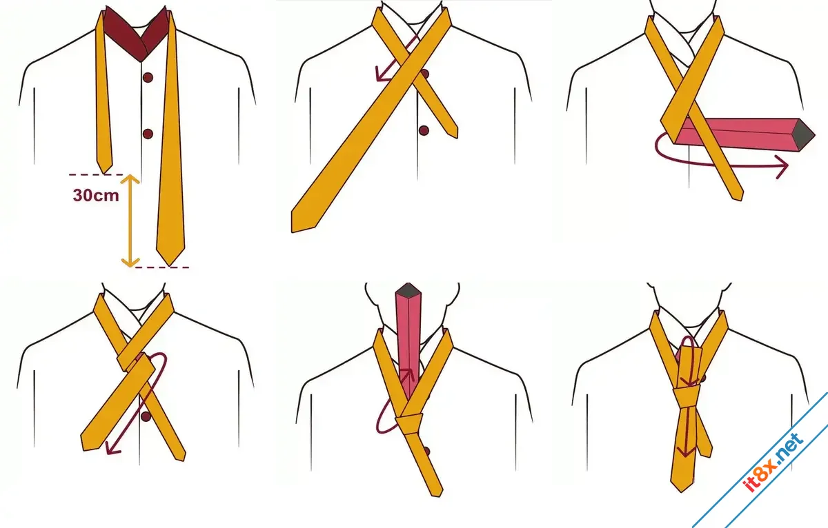 4 cách thắt cà vạt phổ biến