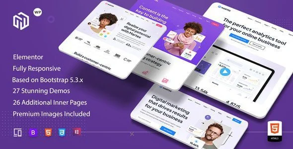 Martex Software SaaS Startup Landing Page WordPress Theme with Automatic AI Content Writer-1.webp