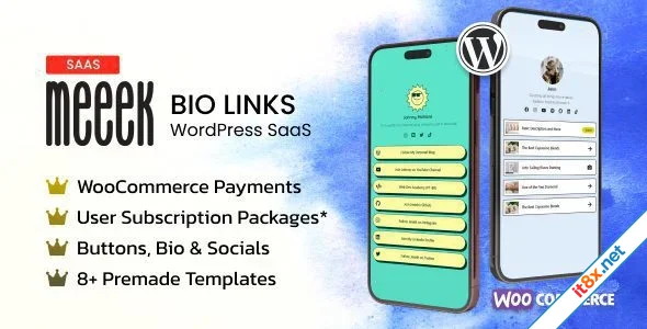 Meeek - Link in Bio SaaS (WordPress)