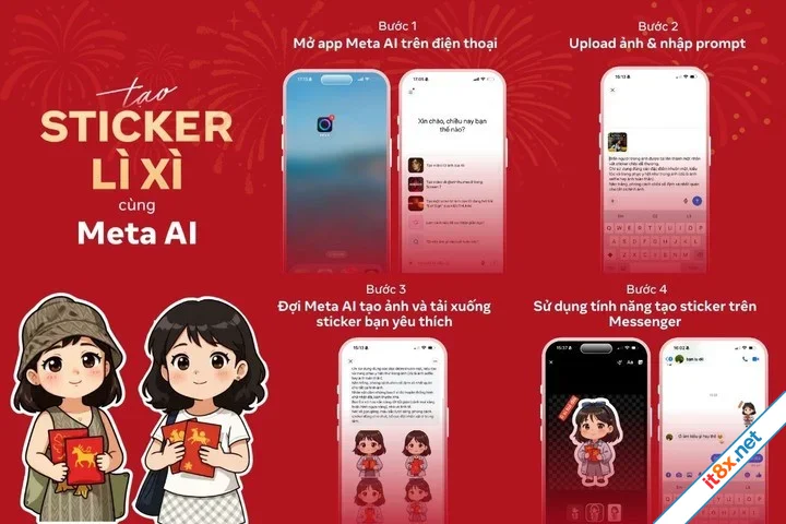 Meta AI Tuyệt chiêu tự tạo Sticker xin lì xì bằng chính khuôn mặt của bạn-2.webp