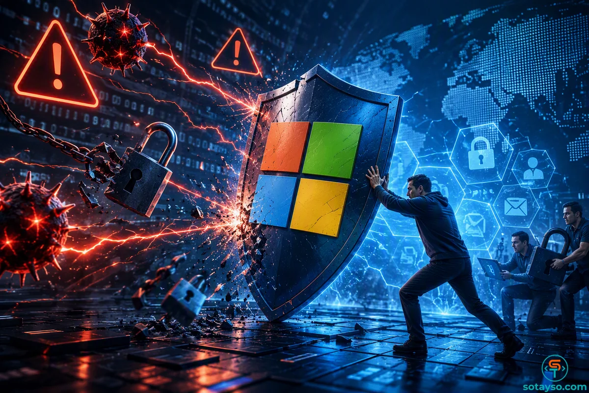 Microsoft đang phải đối phó với những rắc rối bảo mật liên tiếp.webp