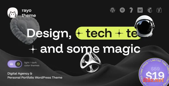 Rayo Digital Agency Personal Portfolio WordPress Theme-1.webp