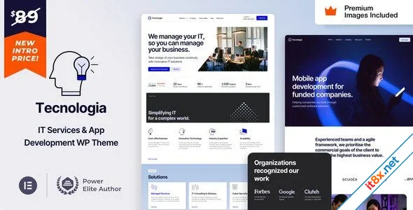 Tecnologia - IT SAAS Software Technology WordPress Theme