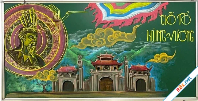 Thầy giáo tái hiện khoảnh khắc lịch sử trên bảng đen đẹp như tranh-5.webp