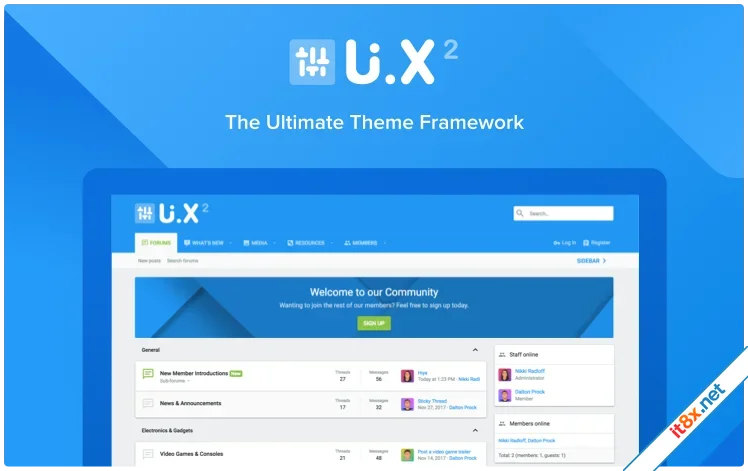 ThemeHouse - UI.X 2 Light / Dark - Xenforo 2 Style