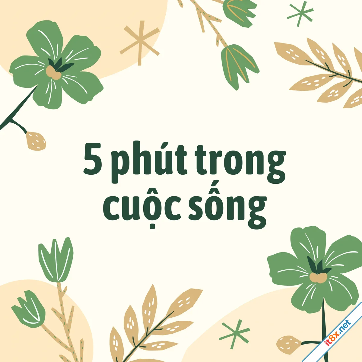 Xanh lá và Màu kem Một cuộc sống nay đây mai đó Tranh in vải về Du lịch.webp