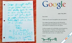 Lá thư đáng yêu của bé gái gửi sếp của cha tại Google