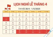Chi tiết ngày nghỉ giỗ Tổ Hùng Vương, dịp 30/4-1/5 năm 2025
