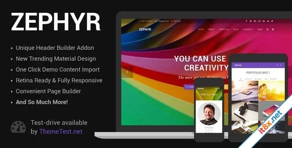 Zephyr - Material Design WordPress Theme