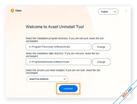 Avast Clear: Gỡ cài đặt Avast Antivirus