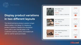 Product Variations Table for WooCommerce