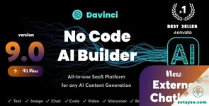 Davinci AI - OpenAI Content, Text, Image, Voice, Chat, Code, Transcript, and Video Generator as SaaS