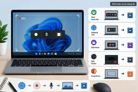 5 cách quay màn hình máy tính Windows 10, 11 cực dễ, không lo giật lag