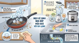 Đá lạnh: "Vũ khí" bí mật giúp vệ sinh nhà bếp sạch bong mà không cần hóa chất