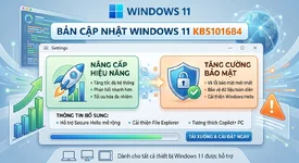 Bản cập nhật windows 11 kb5101684 nâng cấp hiệu năng và bảo mật