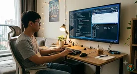 Vì sao không nên dùng tivi để thay thế màn hình máy tính làm việc?